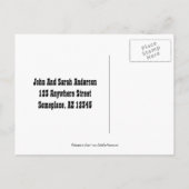 Carte postale Blue Siamese Chat Moving New Address (Dos)