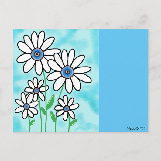 Carte Postale Blue Sky Daisies (Devant)