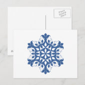Carte postale Blue Snowflake (Devant / Derrière)