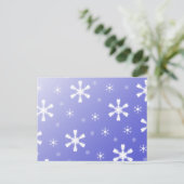 Carte postale Blue Snowflakes (Debout devant)