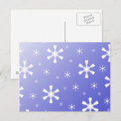 Carte postale Blue Snowflakes (Devant / Derrière)