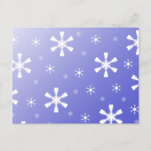 Carte postale Blue Snowflakes
