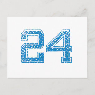 Carte Postale Blue Sports Jerzee Numéro 24