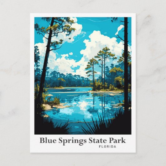 Carte Postale Blue Springs State Park Floride Illustration (Devant)