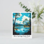 Carte Postale Blue Springs State Park Floride Illustration (Debout devant)