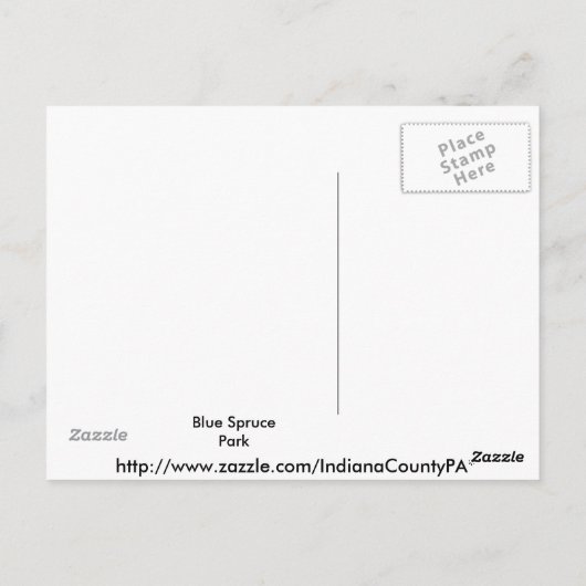 Carte Postale Blue Spruce Park #2 (Dos)