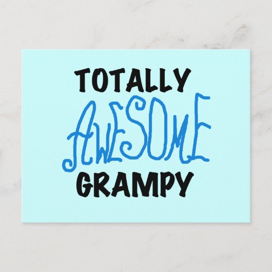 Carte Postale Blue Totalement génial Tshirts et cadeaux Grampy (Devant)