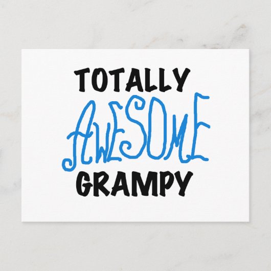 Carte Postale Blue Totalement génial Tshirts et cadeaux Grampy (Devant)