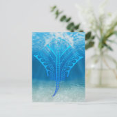 Carte Postale Blue Tribal Stingray (Debout devant)