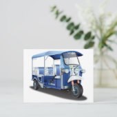 CARTE POSTALE BLUE TUK TUK (Debout devant)