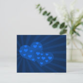 Carte postale Blue Valentine Hearts (Debout devant)