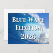 Carte Postale Blue Wave Election 2026 (Devant / Derrière)