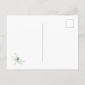 Carte Postale Blue White Floral Dragonflies (Dos)