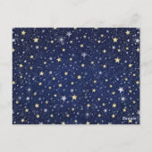 Carte Postale Blue White Gold Hearts & Stars Numéro de tableau C (Dos)