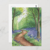 Carte Postale Bluebell Flower Trail Bluebells (Devant / Derrière)