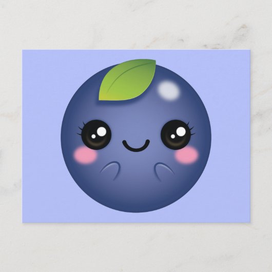 Carte Postale Blueberry de Kawaii (Devant)