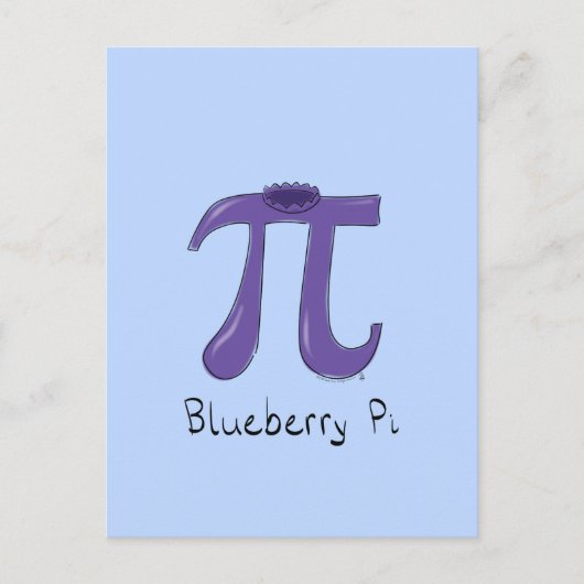 Carte postale Blueberry Pi Cute Math Pi Day (Devant)
