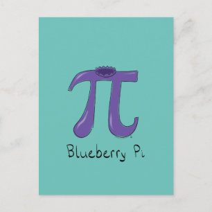 Carte postale Blueberry Pi Cute Math Pi Day