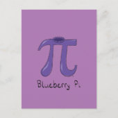 Carte postale Blueberry Pi Cute Math Pi Day (Devant)
