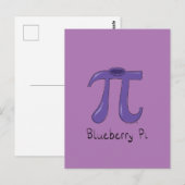 Carte postale Blueberry Pi Mignonne Math Pi Day (Devant / Derrière)