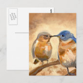 Carte Postale Bluebird Kiss (Devant / Derrière)