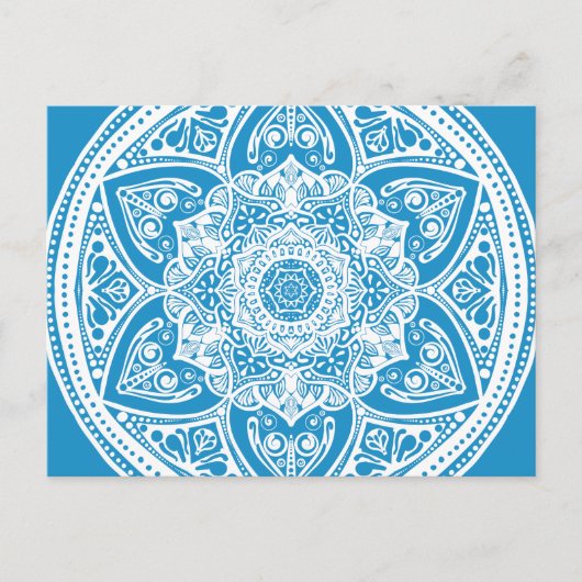 Carte Postale Bluebird Mandala (Devant)