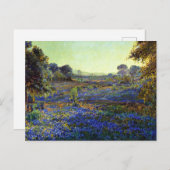 Carte Postale Bluebonnets à la fin de l'après-midi, près de La G (Devant / Derrière)