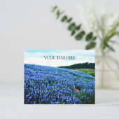 Carte Postale Bluebonnets Blue Flowers Texas texan Floral (Debout devant)