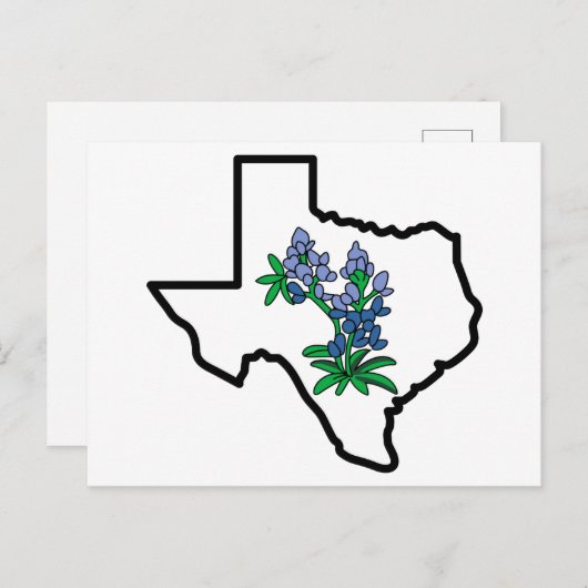 Carte Postale Bluebonnets du Texas (Devant / Derrière)