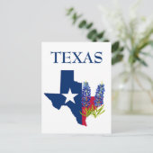 Carte Postale Bluebonnets Texas State Flowers Lupine Watercolor (Debout devant)