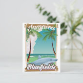 Carte Postale Bluefields, affiche de vacances à la plage en Jama (Debout devant)