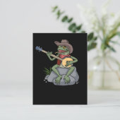 Carte Postale Bluegrass Banjo Frog Pays Musique Cadeau Banjo (Debout devant)