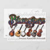 Carte Postale "Bluegrass - fait à 100% américain" (Devant / Derrière)