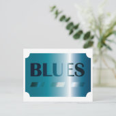 carte postale blues (bleu) (Debout devant)