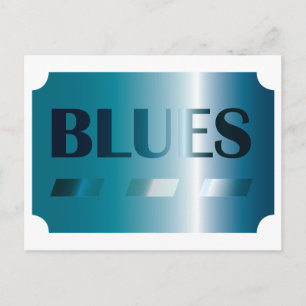 carte postale blues (bleu)