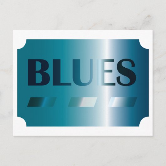 carte postale blues (bleu) (Devant)