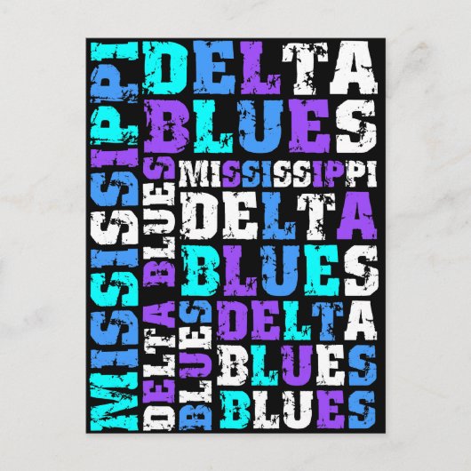 CARTE POSTALE BLUES DELTA MISSISSIPPI (Devant)