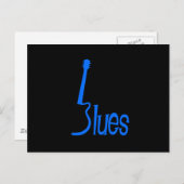 Carte Postale Blues guitare (Devant / Derrière)
