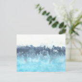 Carte Postale Blues stratifiés peinture Abstraite (Debout devant)