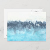 Carte Postale Blues stratifiés peinture Abstraite (Devant / Derrière)