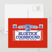 Carte Postale Bluetick Coonhound (Devant / Derrière)