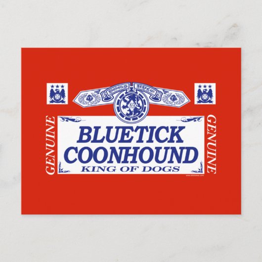 Carte Postale Bluetick Coonhound (Devant)