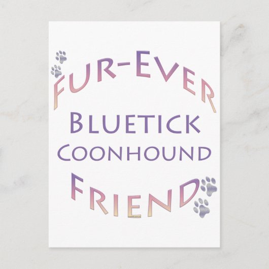 Carte Postale Bluetick Coonhound Furever (Devant)