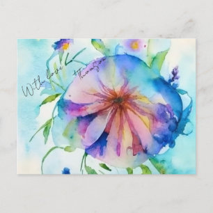 Carte Postale Blumenwiese Rustique Floral Personnalisé Nom Cadea