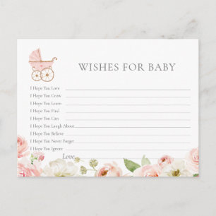 Carte Postale Blush Floral Baby shower Wives for Baby Card