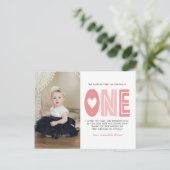 Carte postale Blush Pink 1er Merci anniversaire (Debout devant)