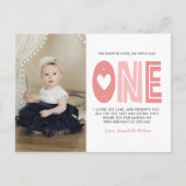 Carte postale Blush Pink 1er Merci anniversaire (Devant)