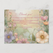 Carte Postale Blush Pink Floral Quinceanera Celebration (Devant)