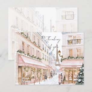 Carte Postale Blush Pink Paris Tour Eiffel Pensez à vous