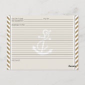 Carte Postale Blush Preppy Chevron Stripe Ancre marine moderne (Dos)